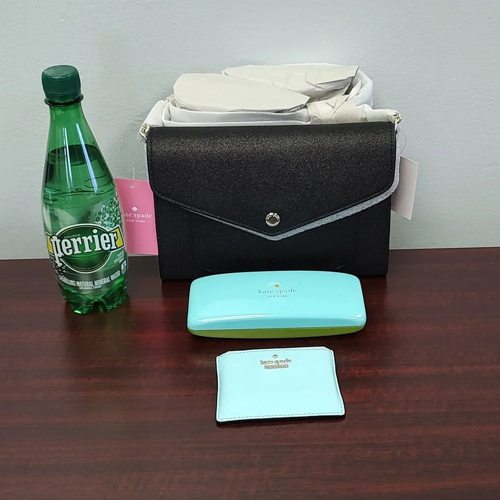 Kate Spade Black Tinsel Flap Crossbody